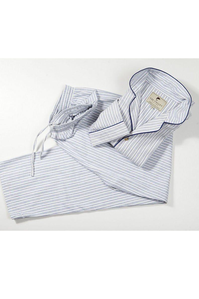 Lee Valley Pyjamas Flannel Set - Blue Stripe - No Generation