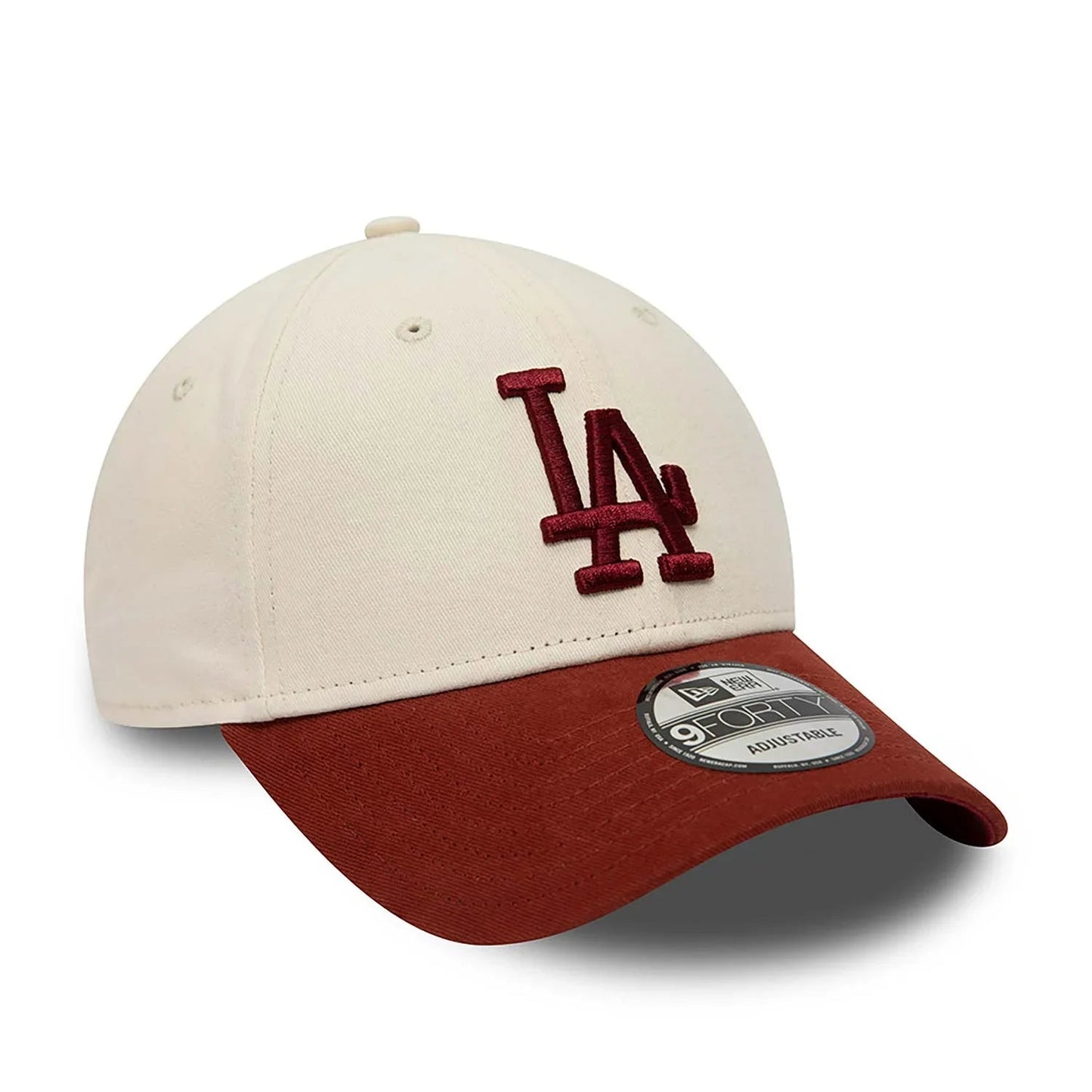 New Era LA Dodgers MLB Stone 9FORTY Adjustable Cap - Cream - No Generation