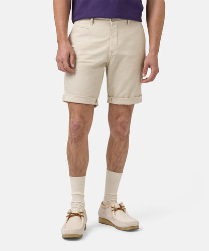 Pierre Cardin Lyon Bermuda Linen Shorts - Beige - No Generation