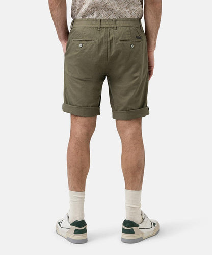 Pierre Cardin Lyon Bermuda Linen Shorts - Green - No Generation
