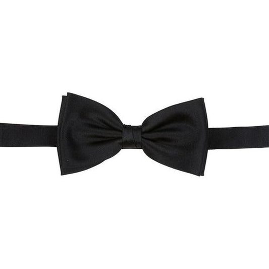 Portia Solid Silk Bow Tie - Black - No Generation