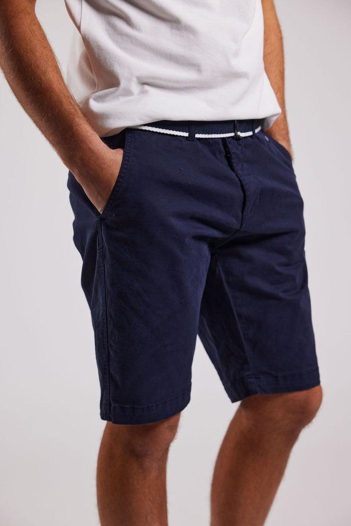 Sebago DKS Belted Bermuda Shorts - Dark Navy - No Generation