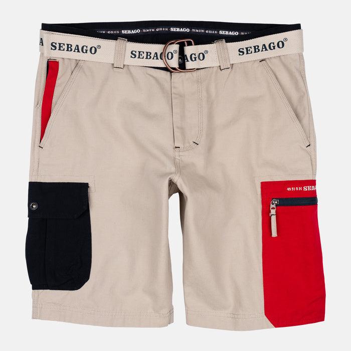 Sebago Red Pocket Shorts - Beige - No Generation