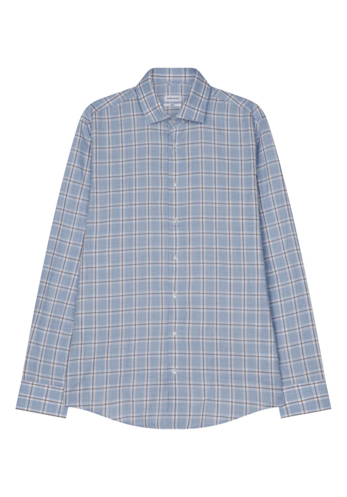 Seidensticker New Kent Business Slim Skjorta - Ljusblå - No Generation